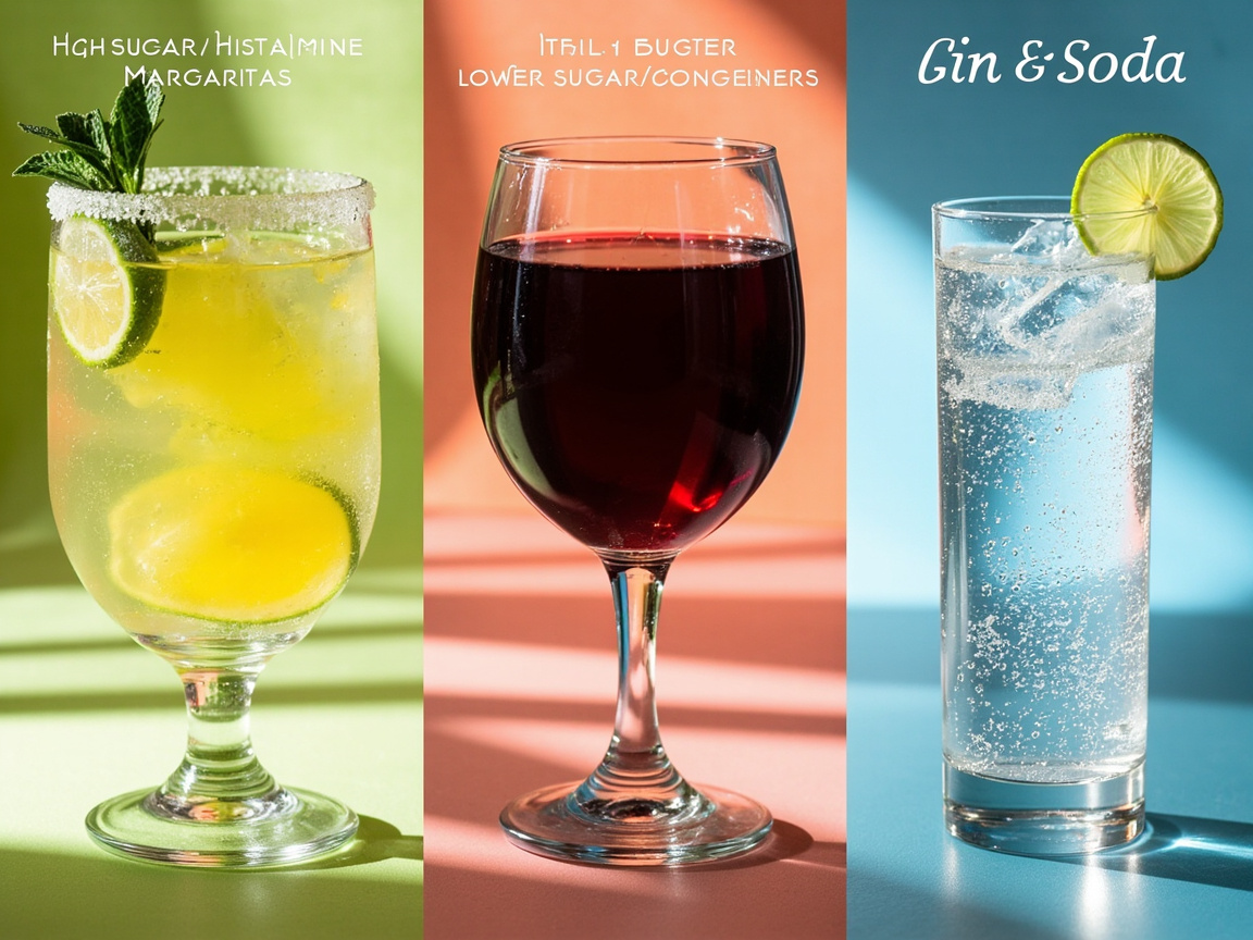 Čirý destilát smíchaný s perlivou vodou a limetkou, prezentovaný jako chytřejší volba pro pití během menstruace.